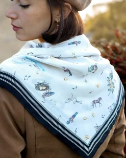 Square Scarves-Fable England 12 Days of Christmas Square Scarf