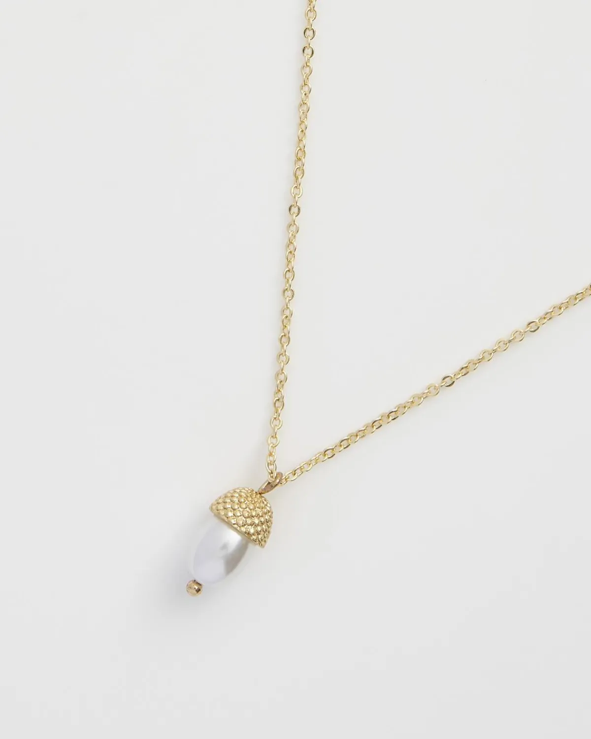 Necklaces-Fable England Acorn Pearl Necklace