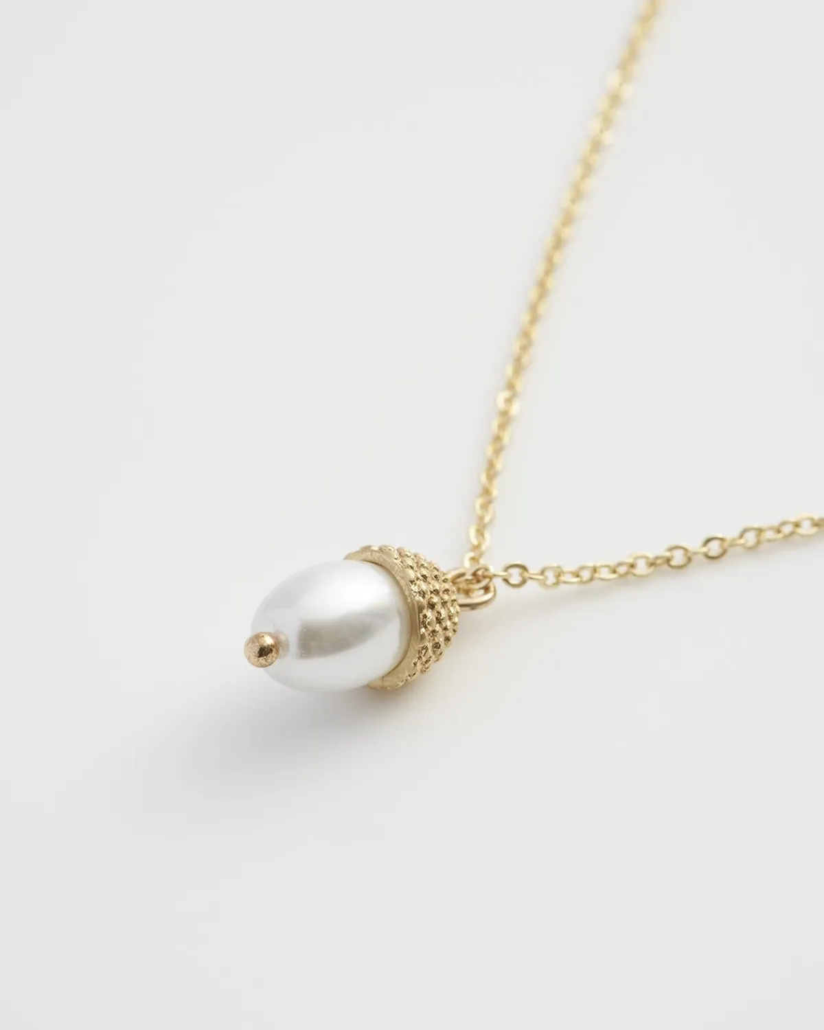 Necklaces-Fable England Acorn Pearl Necklace