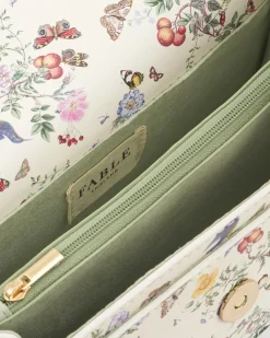 Clutch & Evening Bags|Shoulder Bags-Fable England Alice Garden Ivory Shoulder Purse