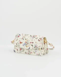 Clutch & Evening Bags|Shoulder Bags-Fable England Alice Garden Ivory Shoulder Purse