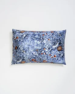 Silk Pillows-Fable England Aurora Silk Pillowcase Midnight Blue