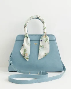 Cross Body Bags|Tote Bags-Fable England Blue Alice Tote
