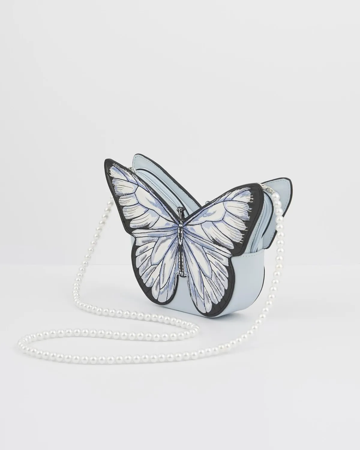 Clutch & Evening Bags|Cross Body Bags-Fable England Blue Butterfly Purse