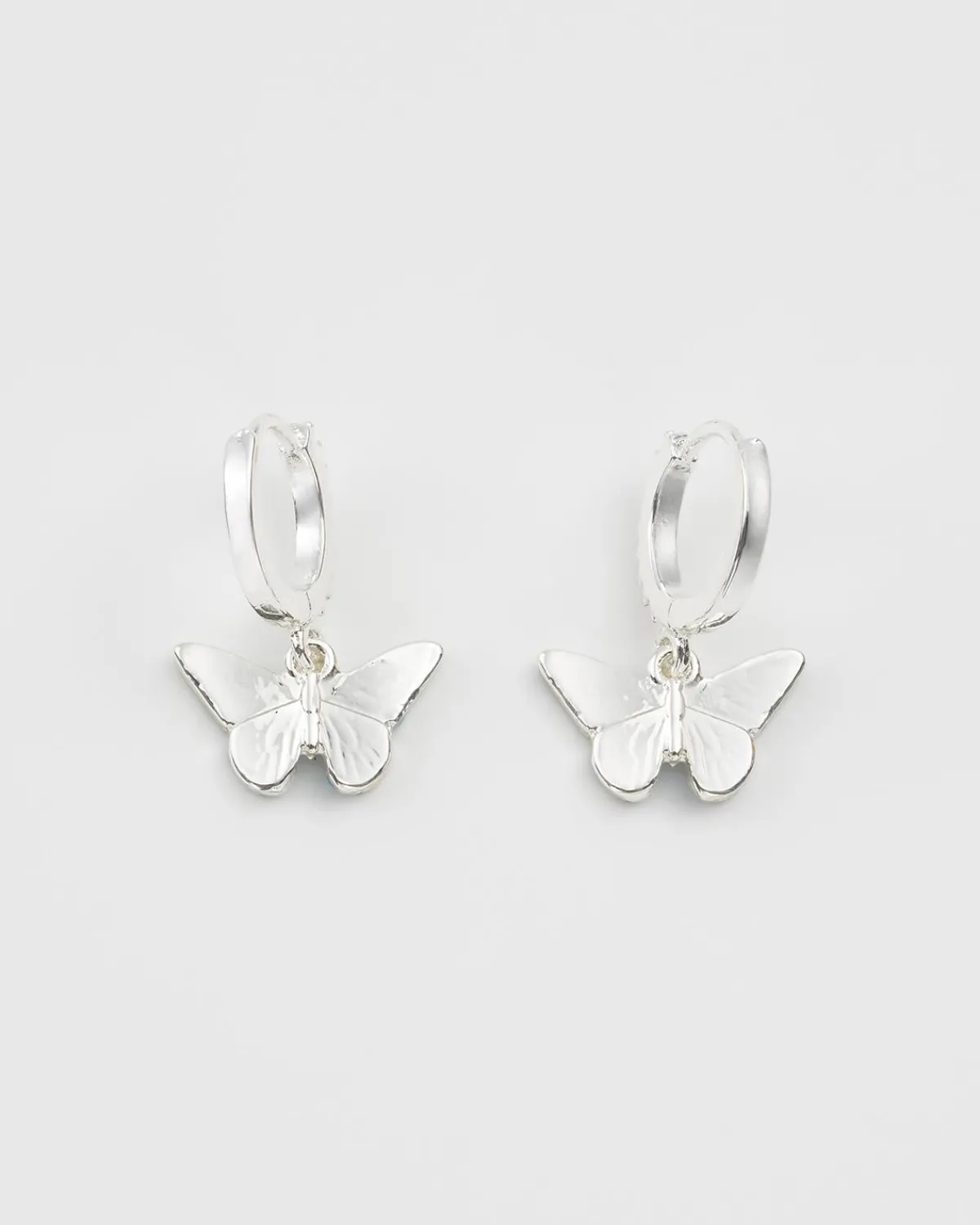 Silver Jewelry|Earrings-Fable England Blue Butterfly Silver Earrings