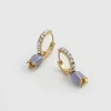 Earrings-Fable England Bluebell Charm Huggie Earrings