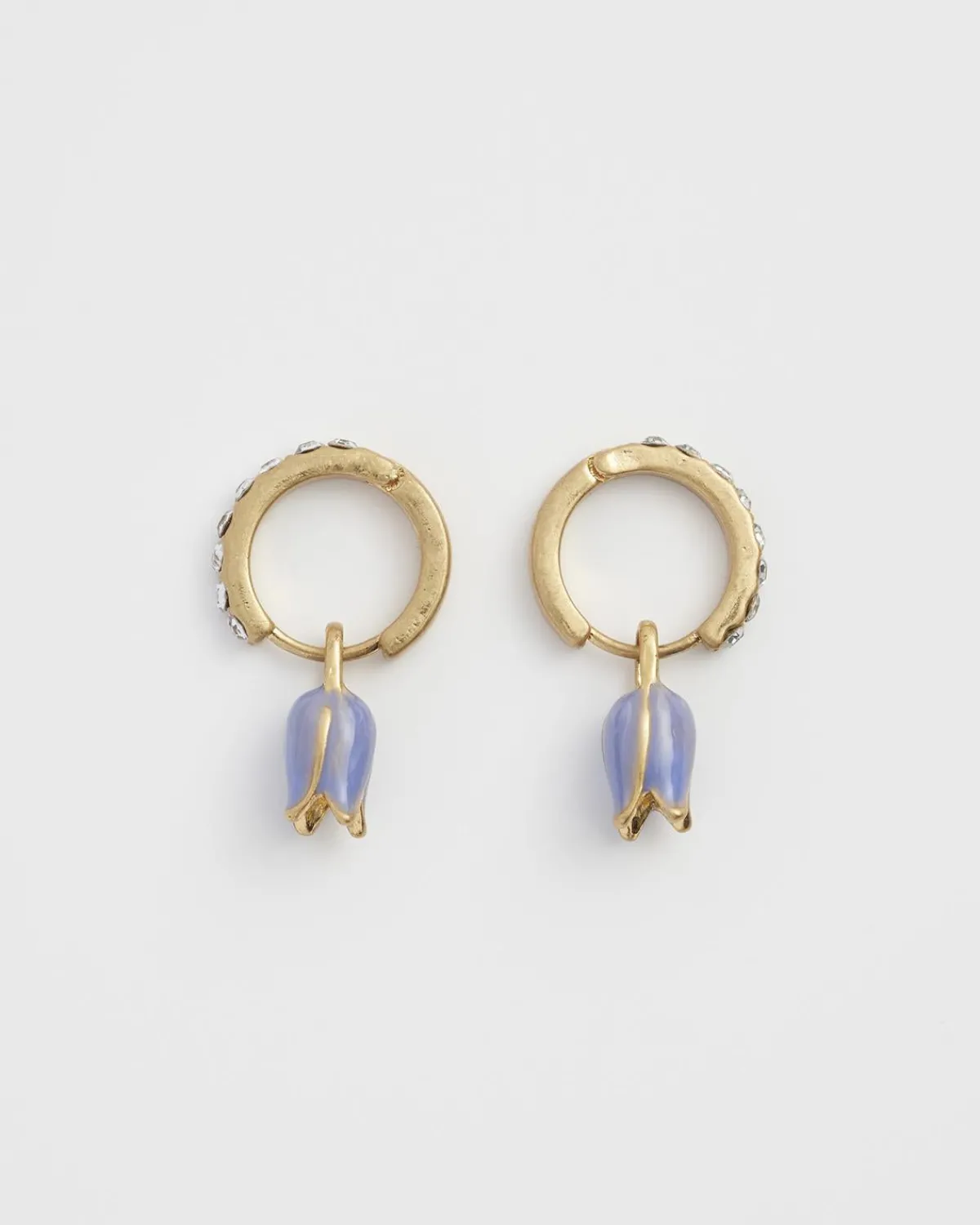 Earrings-Fable England Bluebell Charm Huggie Earrings