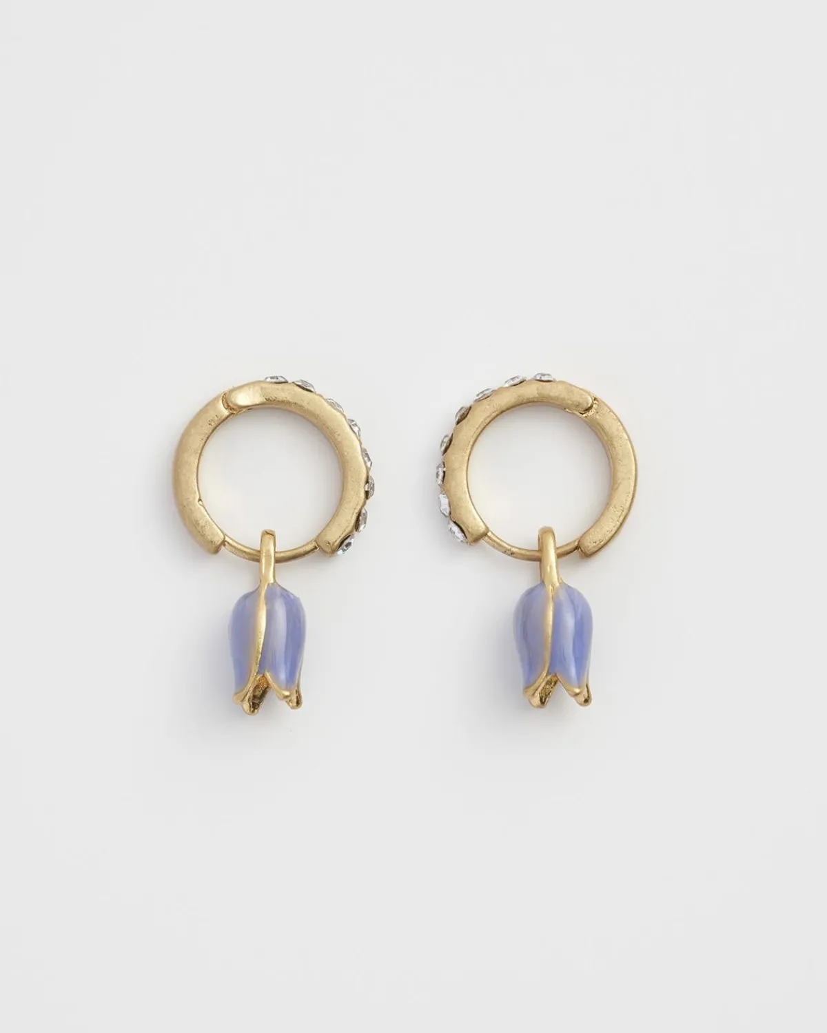 Earrings-Fable England Bluebell Charm Huggie Earrings