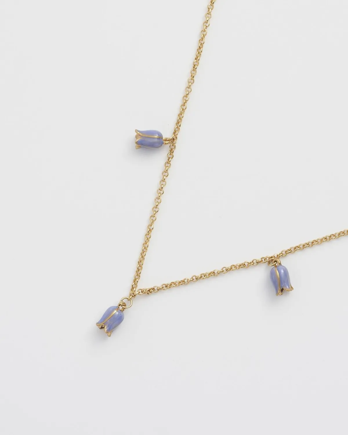 Necklaces-Fable England Bluebell Charm Necklace