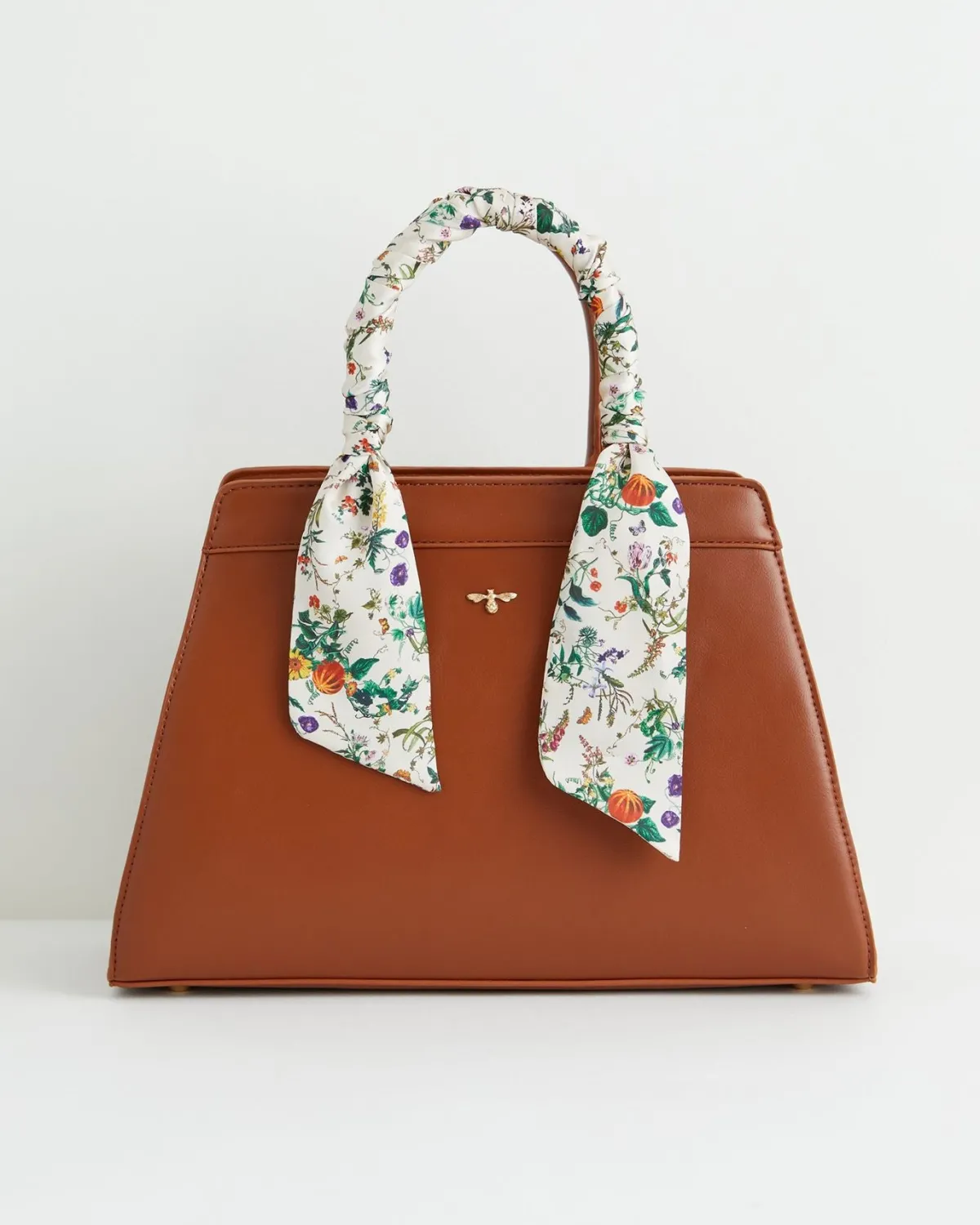 Cross Body Bags|Tote Bags-Fable England Botanical Pumpkin Tote - Tan
