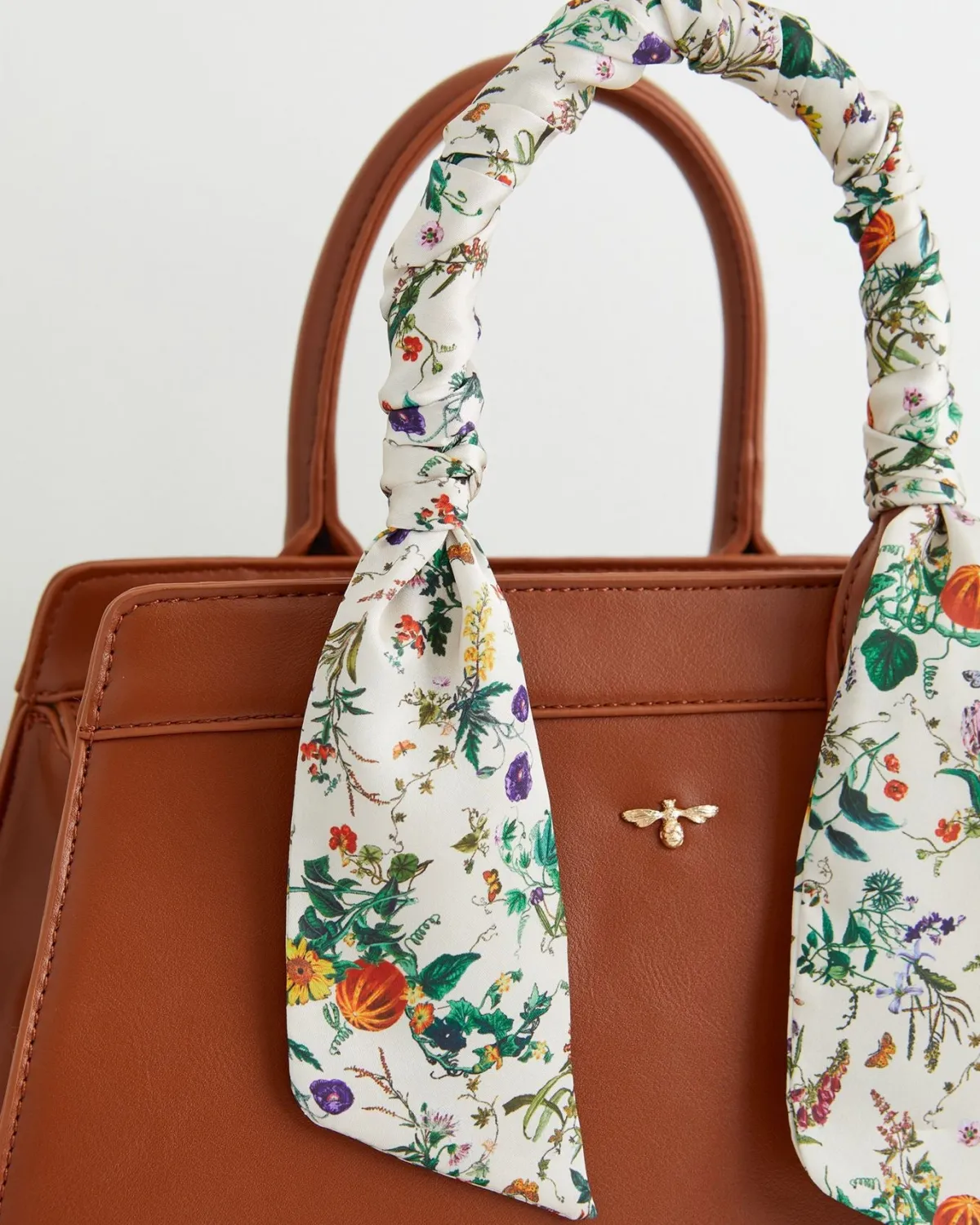Cross Body Bags|Tote Bags-Fable England Botanical Pumpkin Tote - Tan