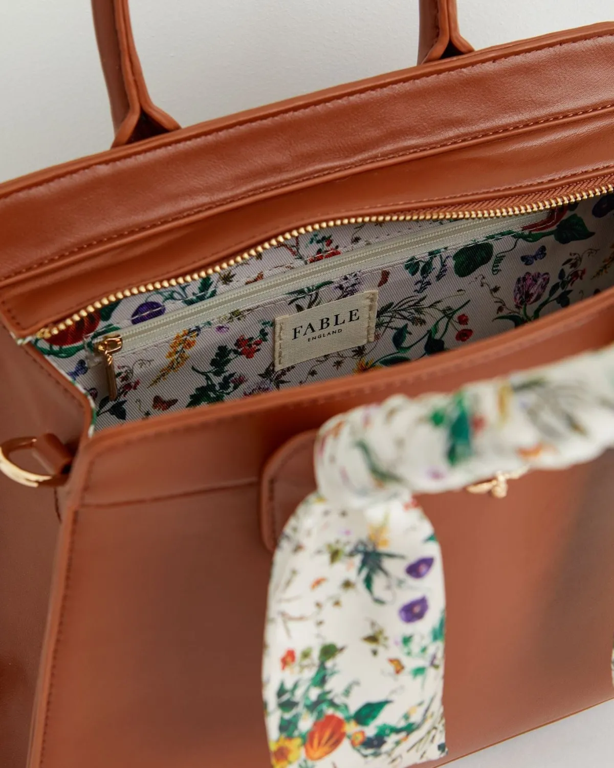 Cross Body Bags|Tote Bags-Fable England Botanical Pumpkin Tote - Tan