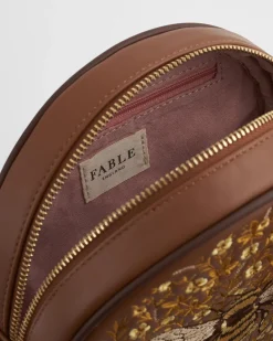 Cross Body Bags|Embroidered Bags-Fable England Bumble Circle Bag