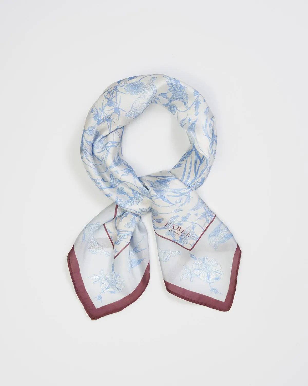 Square Scarves-Fable England Bunny Blues Square Scarf