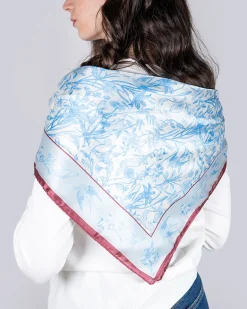 Square Scarves-Fable England Bunny Blues Square Scarf