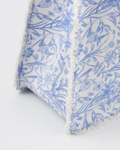 Shoulder Bags|Tote Bags-Fable England Bunny Blues Structured Tote