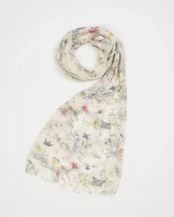 Lightweight Scarves-Fable England Bunny Toile Lightweight Scarf