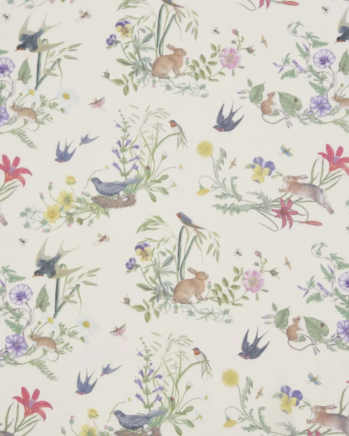 Lightweight Scarves-Fable England Bunny Toile Lightweight Scarf