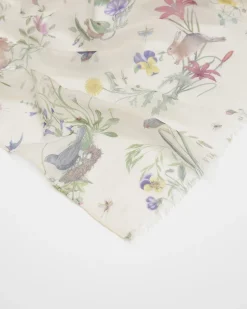 Lightweight Scarves-Fable England Bunny Toile Lightweight Scarf