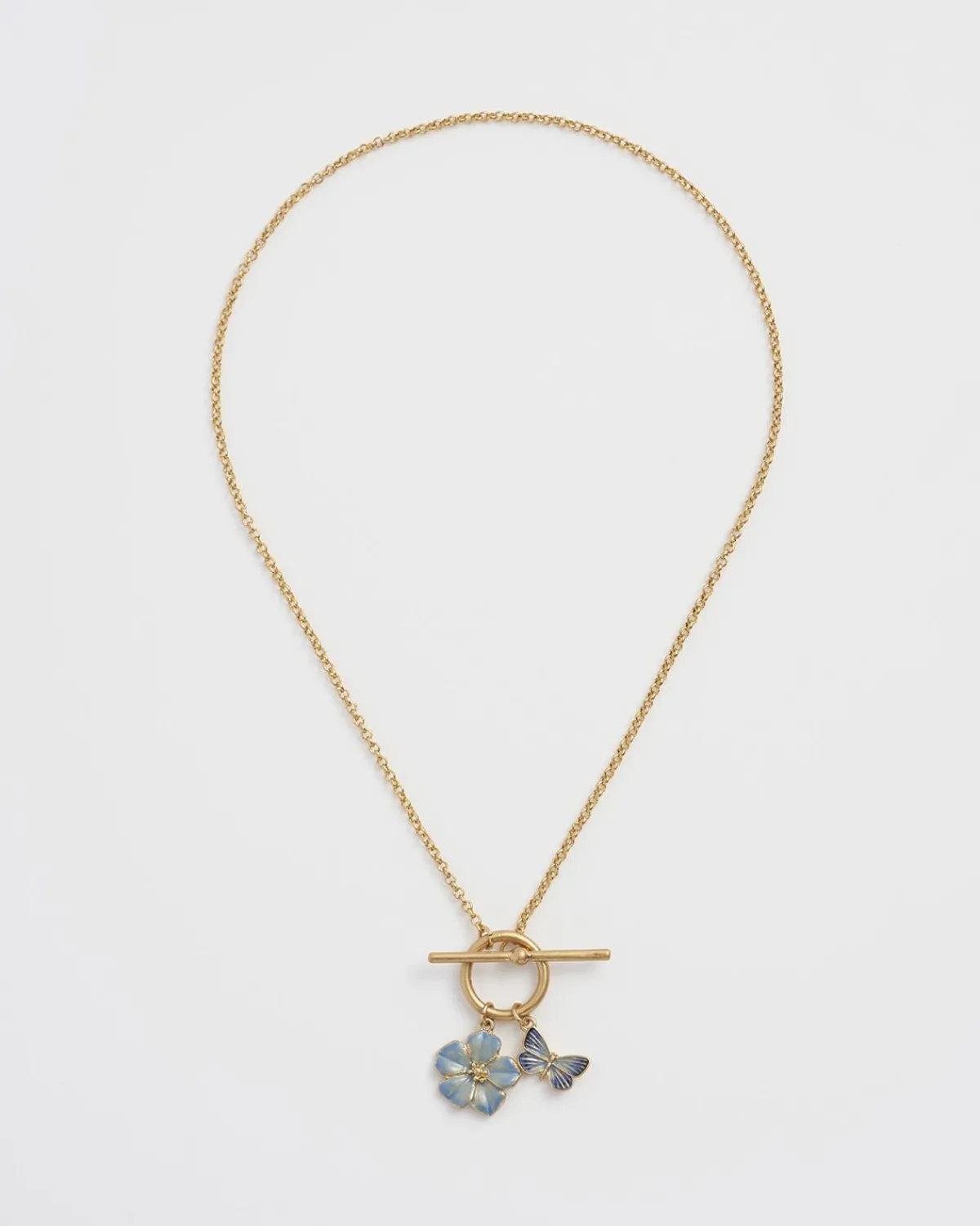 Necklaces-Fable England Butterfly & Flower Necklace