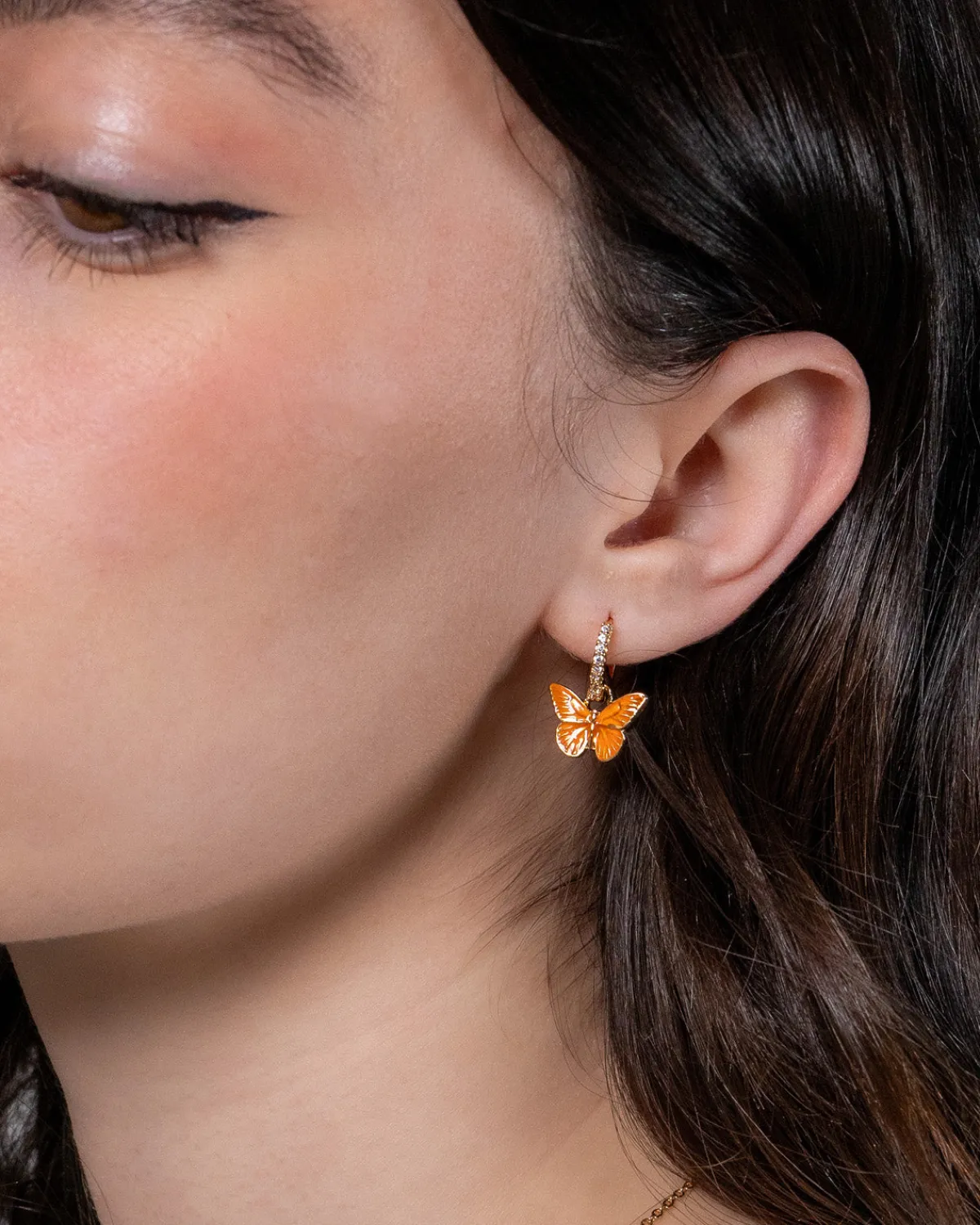 Earrings-Fable England Butterfly Huggie Earrings
