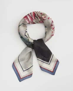 Square Scarves|Luxury Scarves-Fable England Carnations, Temple of Flora Large Square Scarf