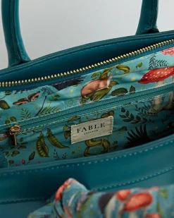 Tote Bags|Cross Body Bags-Fable England Catherine Rowe Into The Woods Tote - Teal