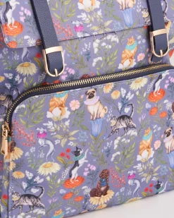 Backpacks-Fable England Catherine Rowe Pet Portraits Blue Medium Backpack