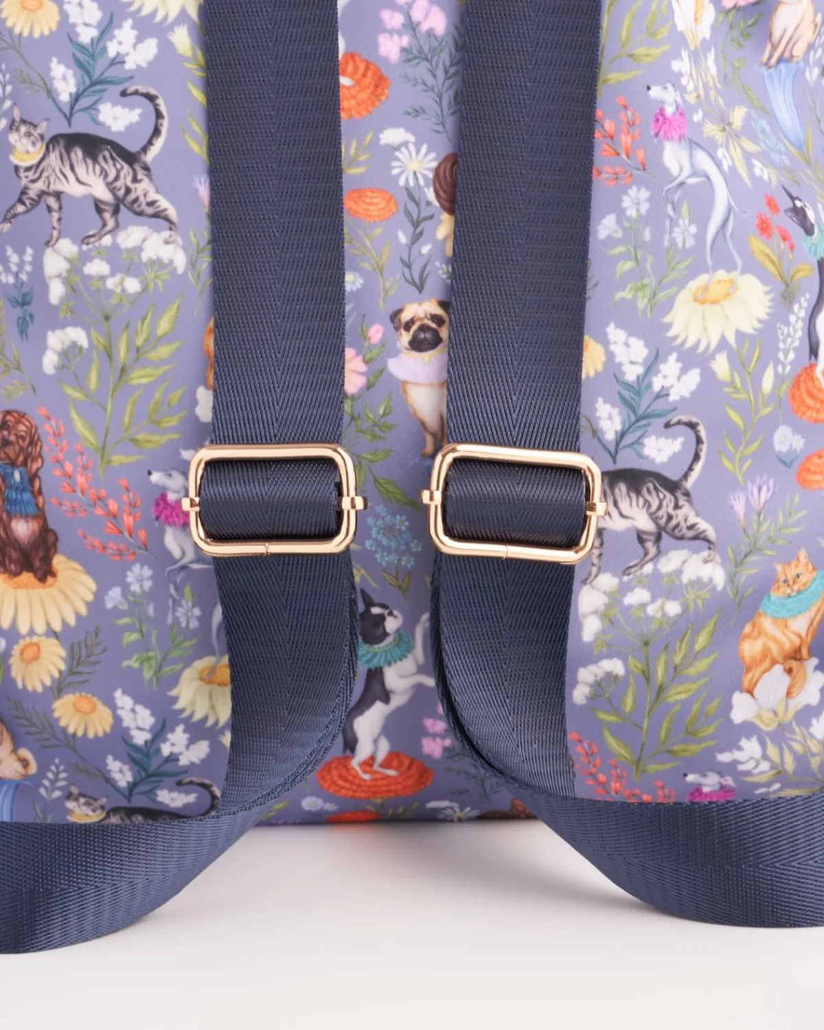 Backpacks-Fable England Catherine Rowe Pet Portraits Blue Medium Backpack