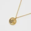 Necklaces-Fable England Celestial Snake Pendant Necklace