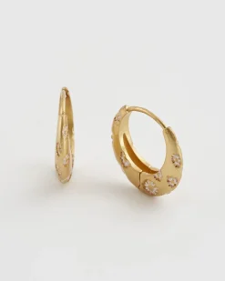 Earrings-Fable England Daisy Hoop Earrings