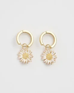 Earrings-Fable England Daisy Huggie Earrings