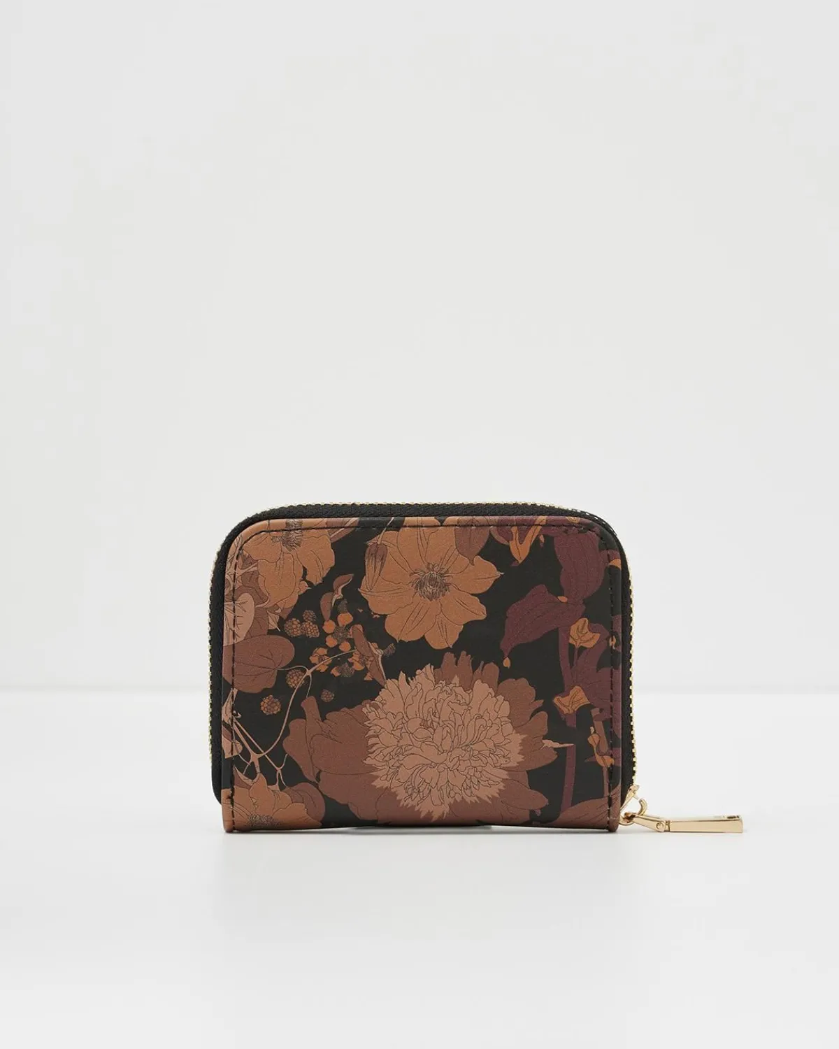Purses-Fable England Deco Blooms Black Small Zip Wallet