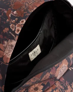Work Bags|Backpacks-Fable England Deco Blooms Large Black Backpack