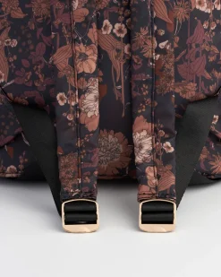 Work Bags|Backpacks-Fable England Deco Blooms Large Black Backpack