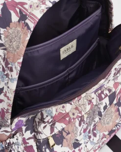 Work Bags|Backpacks-Fable England Deco Blooms Large Blackberry Backpack