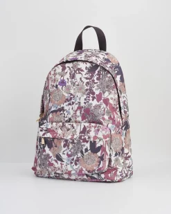 Work Bags|Backpacks-Fable England Deco Blooms Large Blackberry Backpack