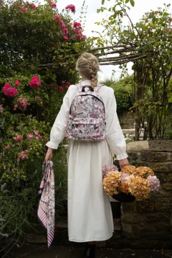 Work Bags|Backpacks-Fable England Deco Blooms Large Blackberry Backpack