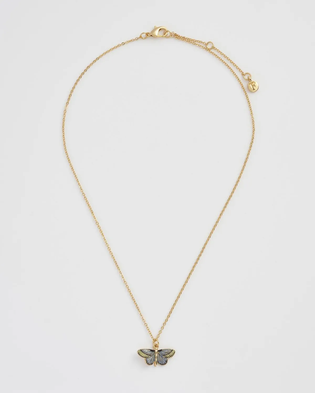 Necklaces-Fable England Deco Butterfly Blue Necklace