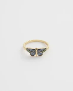 Rings-Fable England Deco Butterfly Blue Ring