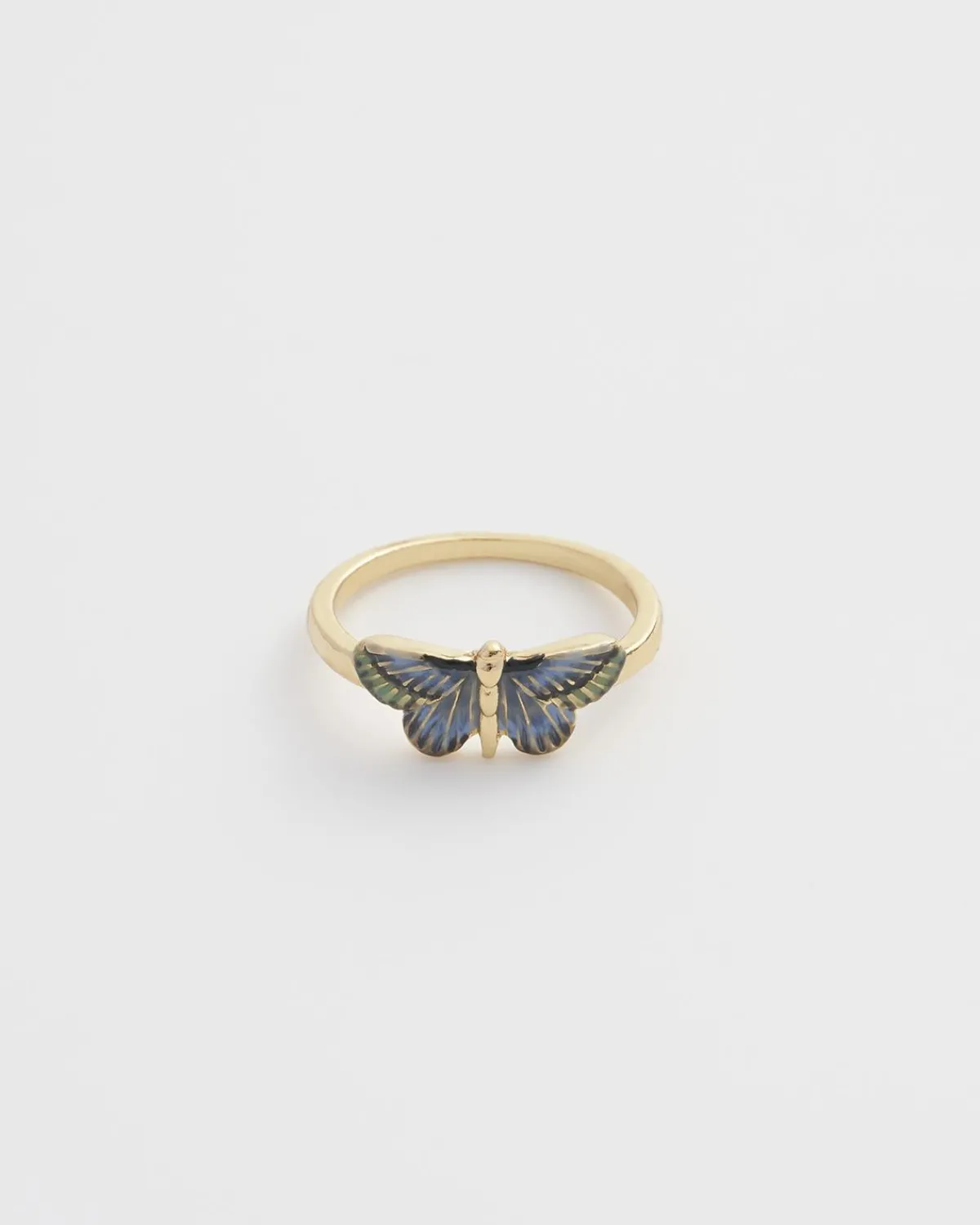 Rings-Fable England Deco Butterfly Blue Ring