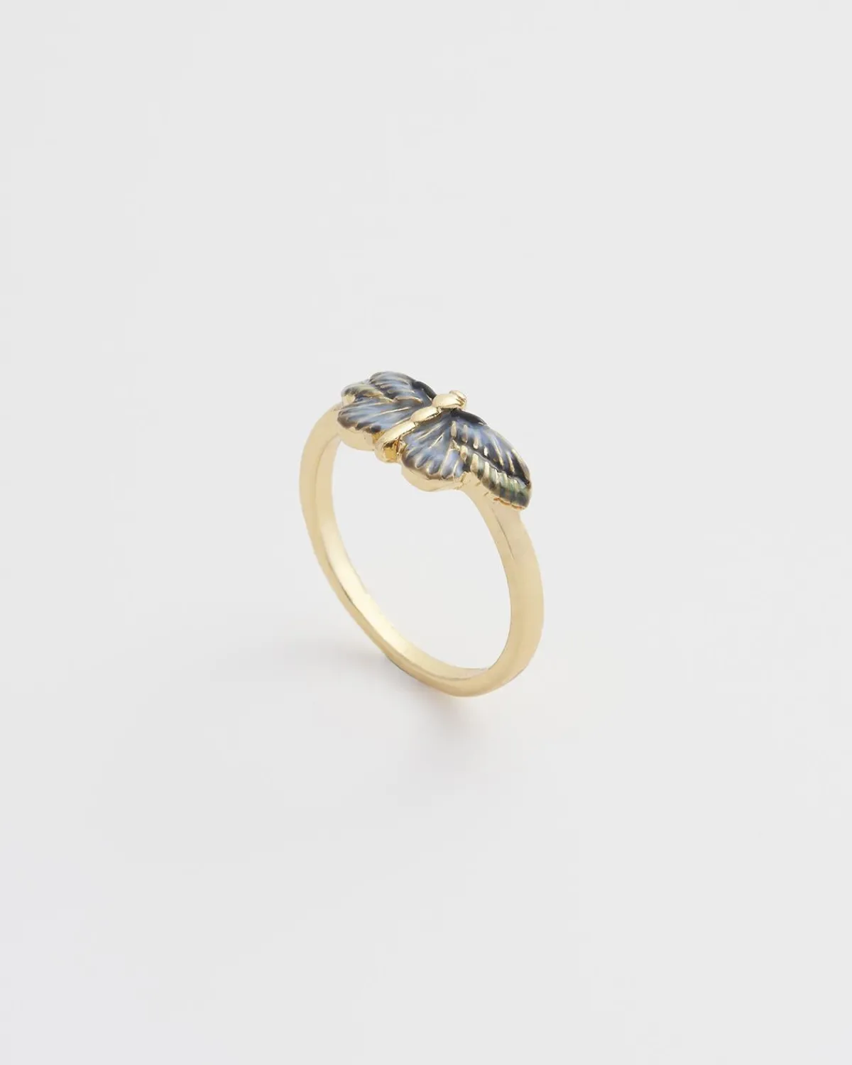 Rings-Fable England Deco Butterfly Blue Ring