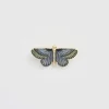 Pins & Brooches-Fable England Deco Butterfly Brooch Blue