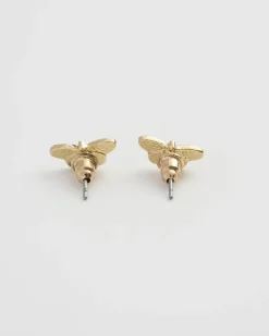 Earrings-Fable England Deco Butterfly Stud Earrings