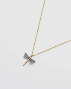 Necklaces-Fable England Dragonfly Crystal Necklace
