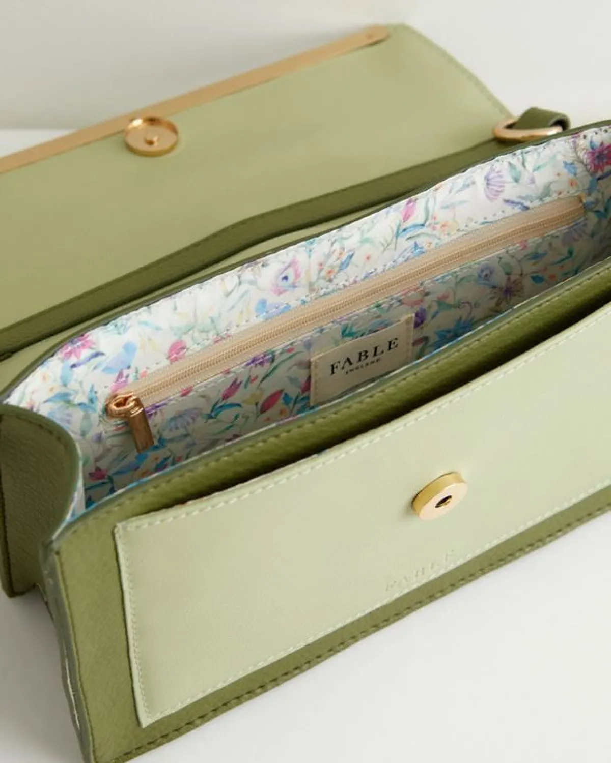 Cross Body Bags|Embroidered Bags-Fable England Embroidered Kingfisher Cross Body Bag