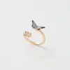 Rings-Fable England Enamel Blue Butterfly Ring