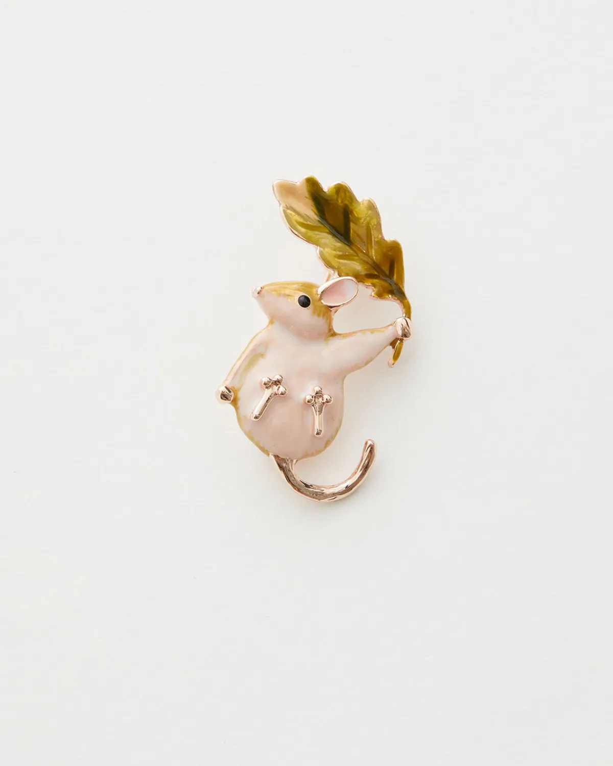 Pins & Brooches-Fable England Enamel Dormouse Brooch
