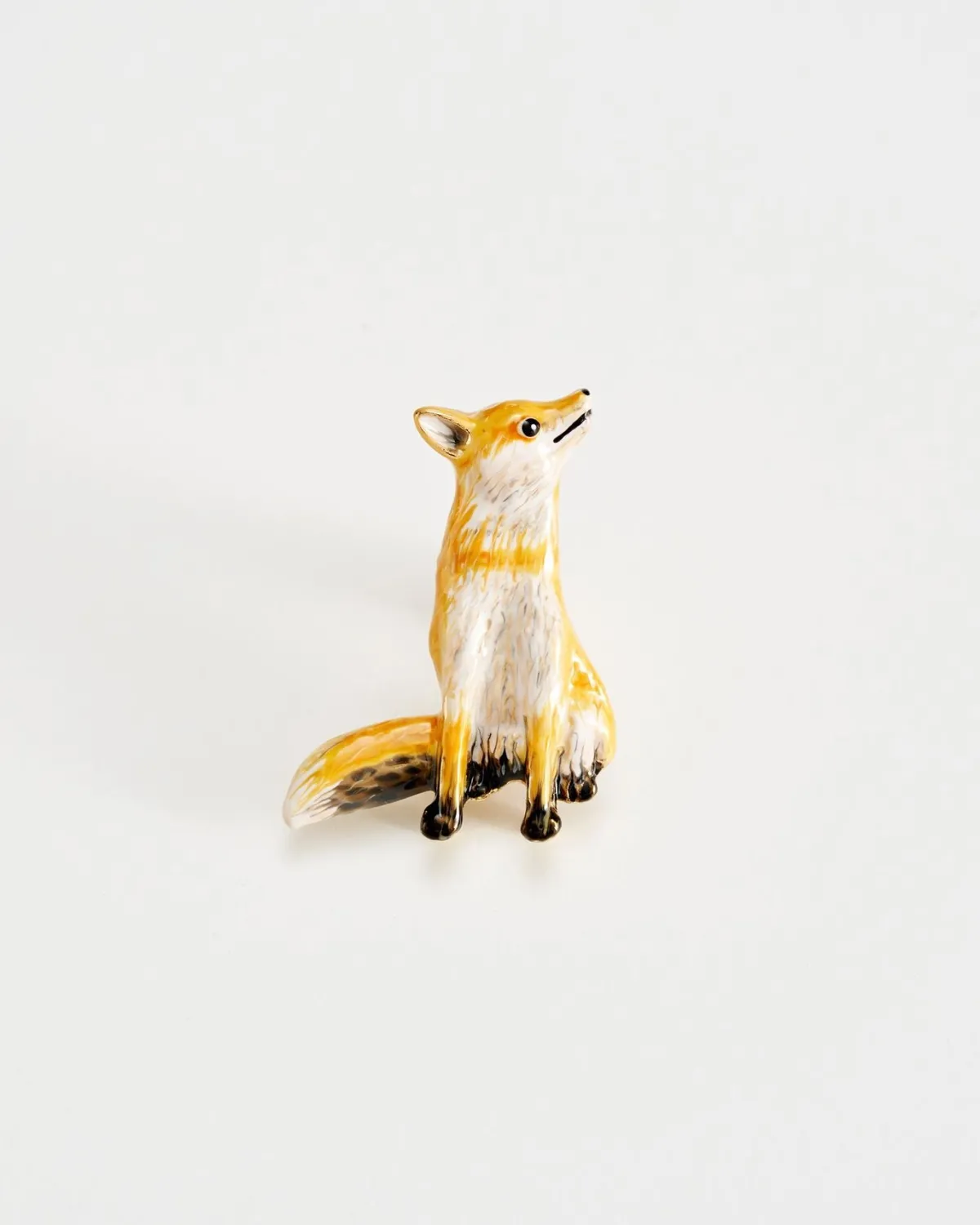 Pins & Brooches-Fable England Enamel Fox Brooch