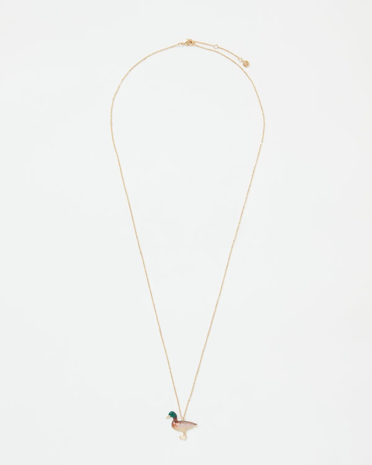 Necklaces-Fable England Enamel Mallard Duck Long Necklace